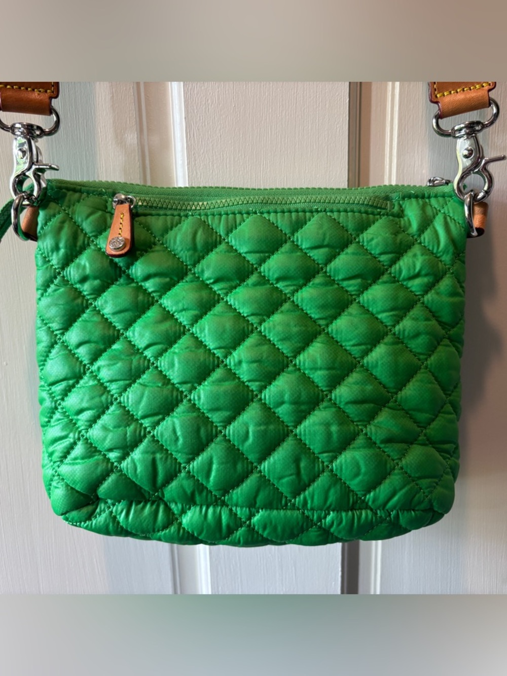 MZ WALLACE Quilted Metro Scout Crossbody bag in Grass Emerald NEW - Picture 3 of 5